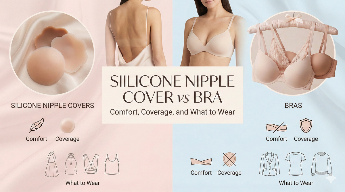 Silicone Nipple Cover vs Bra: Comfort, Coverage, and What to Wear