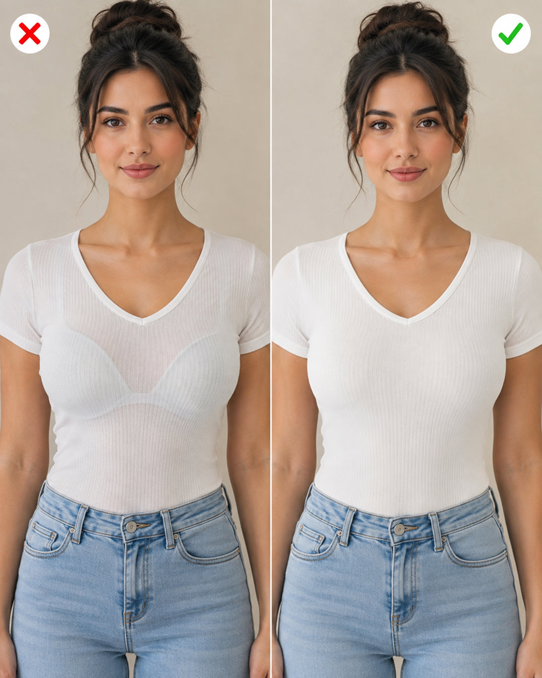 How to stop bra lines showing through tops and blouses