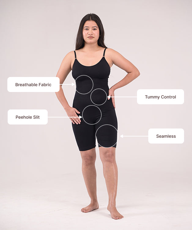 Curvy Confidence Bodysuit | Invisible Shapewear - Velomora