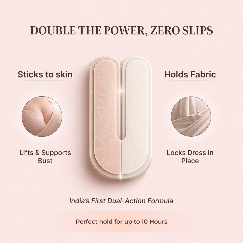 Velomora Invisible Lift™ Double-Sided Adhesive Boob Tape | No Bra. No Limits. | Adhesive Boob Tape for Deep Necklines