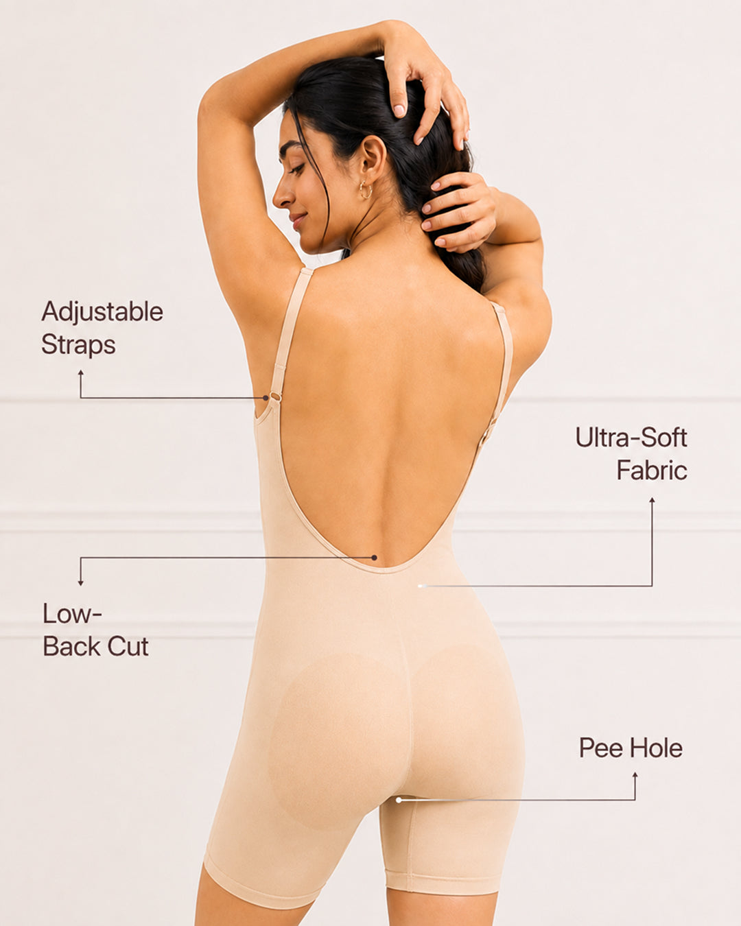 Women’s Backless | Butt Lifting & Waist Compressor Bodysuit | Full Body Shapewear