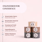 Velomora Invisible Lift™ Double-Sided Adhesive Boob Tape | No Bra. No Limits. | Adhesive Boob Tape for Deep Necklines