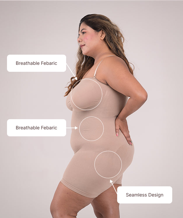 All-In-One Sculpt Detachable Straps Bodysuit And Shapewear