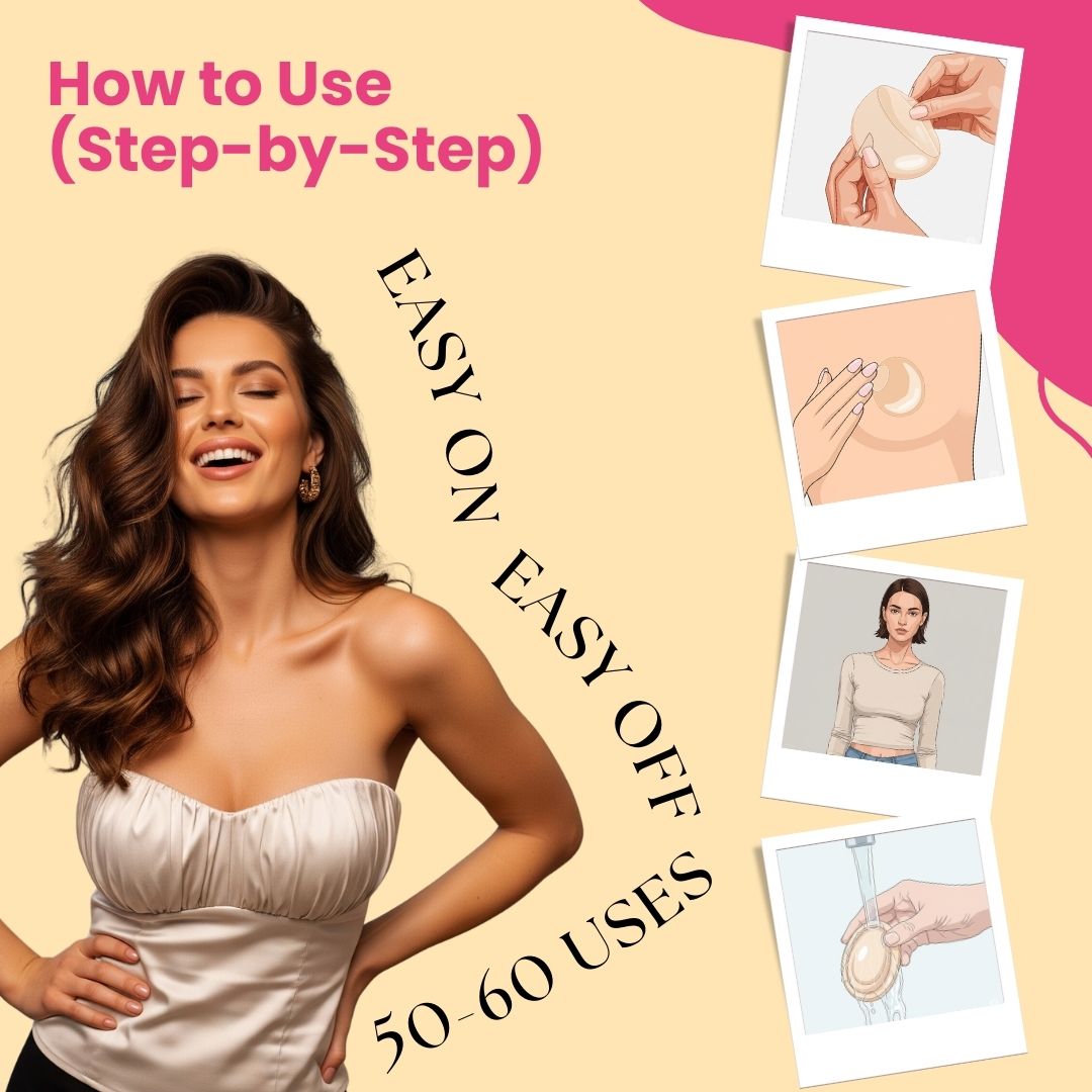 Velomora Premium Medical Grade Nipple Cover 1 Pair (Sticks without glue)