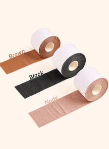 Double-sided body tape in three shades: brown, black and nude