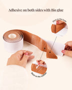 Velomora Invisible Lift™ Double-Sided Adhesive Boob Tape | No Bra. No Limits. | Adhesive Boob Tape for Deep Necklines