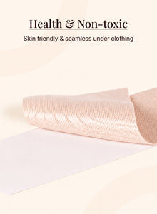 Skin-friendly non-toxic tape shown sitting seamless under clothing