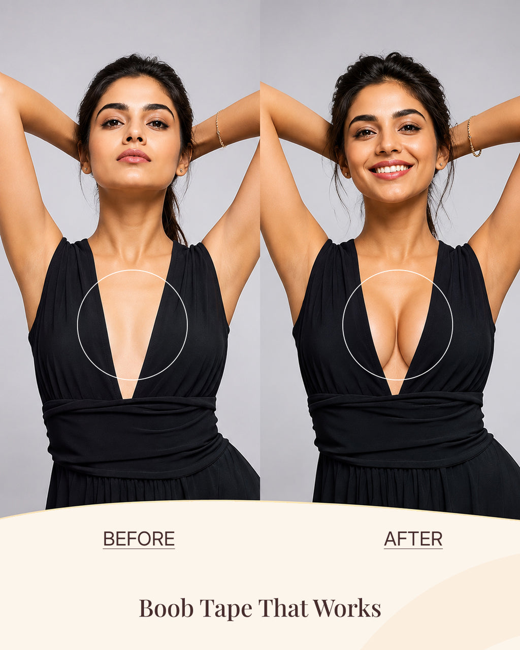 Velomora Invisible Lift™ Double-Sided Adhesive Boob Tape | No Bra. No Limits. | Adhesive Boob Tape for Deep Necklines