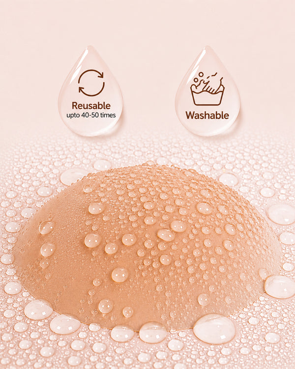 Velomora Silicone Nipple Covers Reusable & Washable 40+ times ( Free Size )