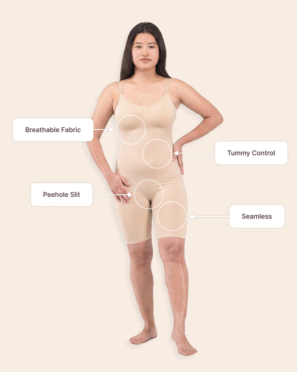 Curvy Confidence Bodysuit | Invisible Shapewear - Velomora