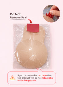 Sealed retail pack showing the do-not-remove seal and returns notice