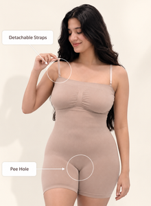 Feature diagram: detachable straps and pee hole