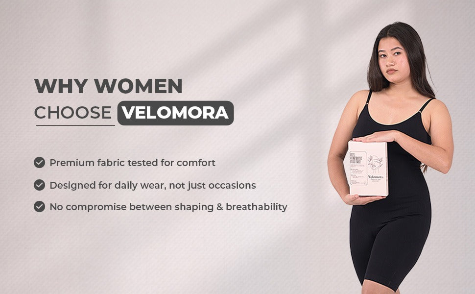Curvy Confidence Bodysuit | Invisible Shapewear - Velomora